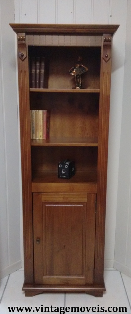 Estante Livreiro Estreita c. porta Castanho (0,60L x 0,35P x 1,75A)