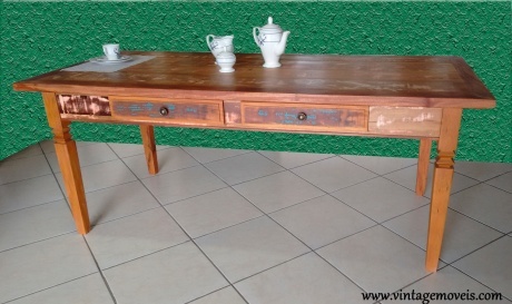 Mesa Avulsa em Madeira de Demolição (2,00L x 0,90P x 0,80A) 